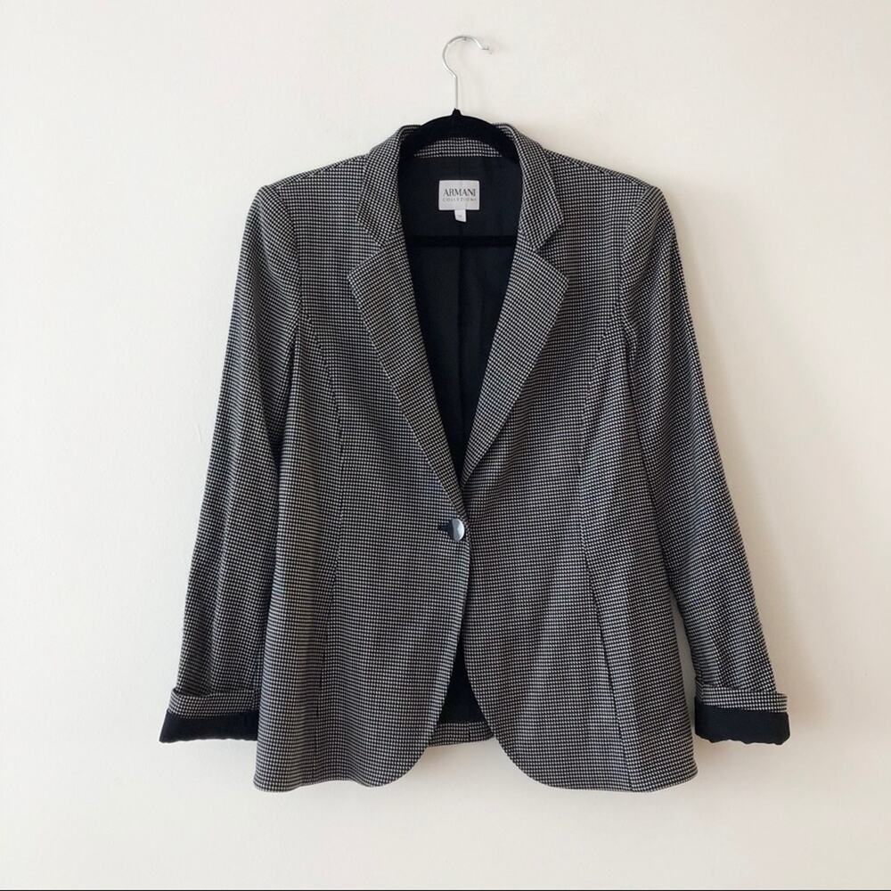 Armani Collezioni Single Button Patterned Blazer - image 1